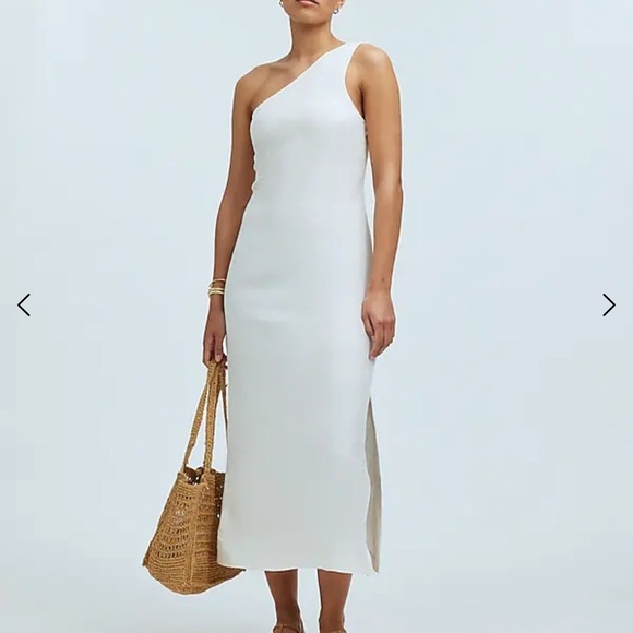 Madewell One-Shoulder Midi Dress NQ624 - Picture 1 of 4
